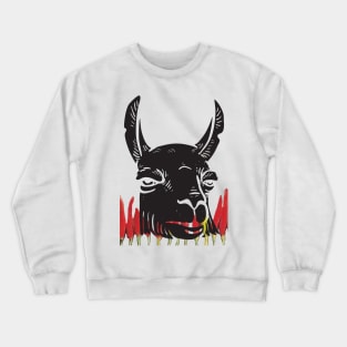 bull deer food chili Crewneck Sweatshirt